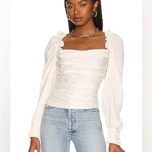 NWT ASTR Puff Sleeve Square Neck Top